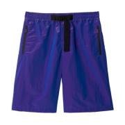 Metallic Blue Bermuda Shorts