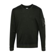 Grøn Militær Sweater med Lomme