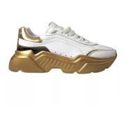 Hvide Guld Lave Top Sneakers