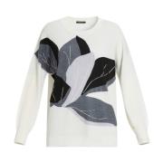 Botanisk Motiv Crewneck Sweater