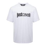 Hvid Bomulds T-shirt med Frontlogo