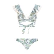 Multifarvet Paisley Print Bikini Badetøj