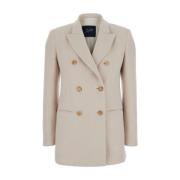 Beige Uld & Kashmir Blazer