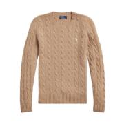 Stilfuld Rund Hals Strik Pullover