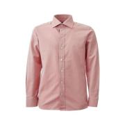 Elegant Pink Cotton Shirt Men