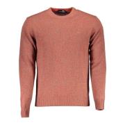 Elegant lyserød sweater med broderi