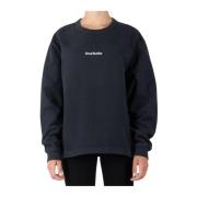 Sort Bomulds Sweatshirt Moderne Kvinde