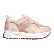 Rosa Flade Sko Micro Pailletter Sneakers