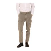 Slim Fit Cargo Bukser i Gabardin