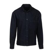 Blå Denim Overshirt Skjorte