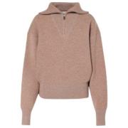 Multifarvet Høj Hals Uld Blend Sweater