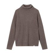 Eddie Wool Rib Roll Neck Sweater