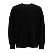 Stribet uld crewneck pullover