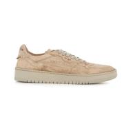 Beige Ruskind Sneakers Gummisål