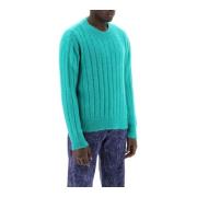 Børstet Mohair Ribbet Pullover