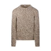 Rund Hals Sweater i Kamel