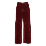 Bordeaux Velvet Bukser AW24