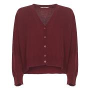 Kashmir V-hals Sweater Bordeaux