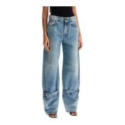 Vintage Wide-Legged Patchwork Jeans