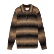 Alpaka Blandet Oversized Polo Sweater