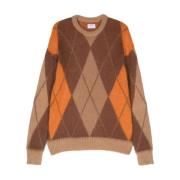 Mohair Diamond Crew Neck Sweater