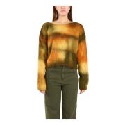 Mohair Cropped Sweater med Fletdetalje