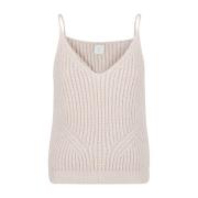 Luksus Strik Tank Top Uld Mohair Silke