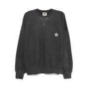 Sort Slidt Logo Print Sweatshirt