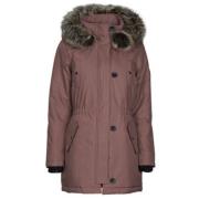 Vinter Pels Parka i Pink