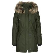 Vinter Pels Parka i Khaki