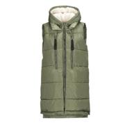 Puffer Waistcoat i Khaki