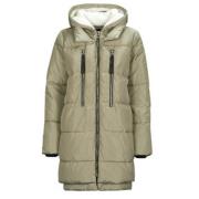 Lang Puffer Frakke Beige Kvinder