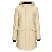 Beige Parka Jakke til Kvinder