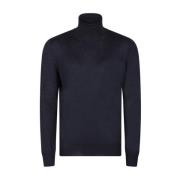 Mørkeblå højhalset sweater