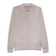 Merino Wool Polo T-shirt Beige