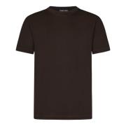 Luksuriøs Brun Crewneck T-shirt