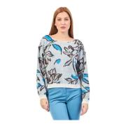 Blomstret Jacquard Sweater