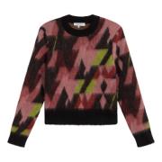 Grafisk Mohair Jacquard Sweater