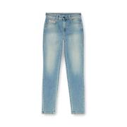 Højtaljet super skinny denim jeans