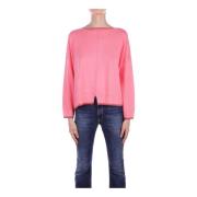 Fuchsia Sweater med Cut-Out Detaljer