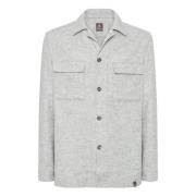 B Wool and Tencel Camp Overshirt