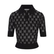 Rhinestone Monogram Sort Polo Shirt