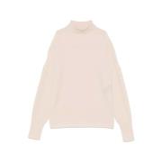 Kridhvid Strikket Turtleneck Sweater