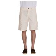 Bomuld Bermuda Shorts i Creme