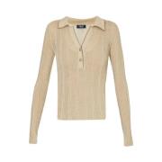 Guld Sweater Trendy V-Hals Glamour