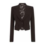 Blomstret Blazer Stigende Revers