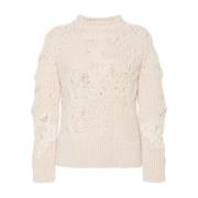 Chunky Cable Strik Blomstret Sweater