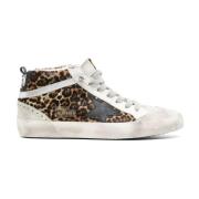 Leopard Print Panel Sneakers