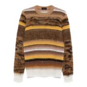 Brun Stribet Mohair Sweater