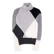 Luksuriøs Intarsia Turtleneck Jumper